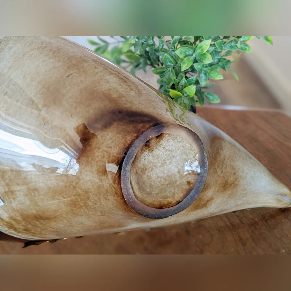 Murano Shell Style Hand Blown Glass Art Piece